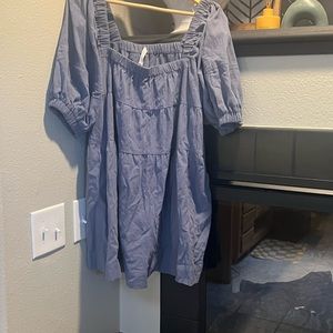 cute blue babydoll dress